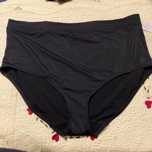 Swim by Cacique Black Bikini Bottom Swim Brief Size 30 Plus